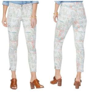 NEW NYDJ Ami Ankle Skinny Jeans Paisley Size 10